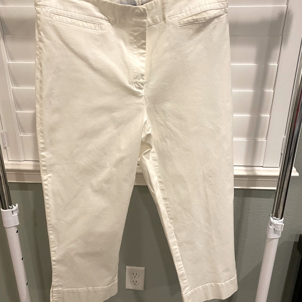 J.H stylish White Cropped Pants